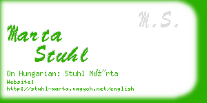 marta stuhl business card